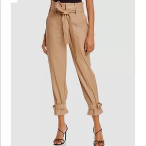 LUCY PARIS FAUX LEATHER PANTS PAPER-BAG PANTS SZ Sm bin 32